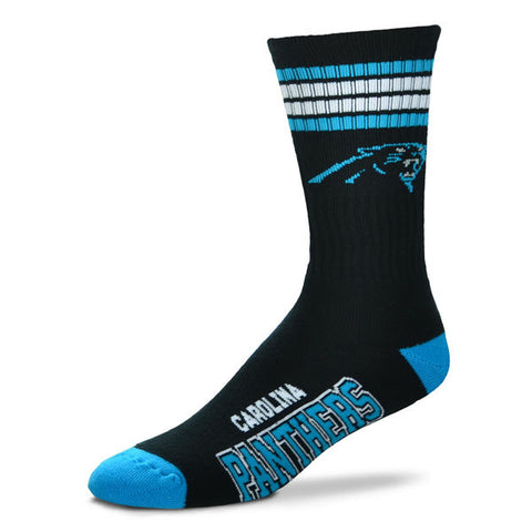 Carolina Panthers Men's Four Stripe For Bare Feet Socks – Eclectic-Sports